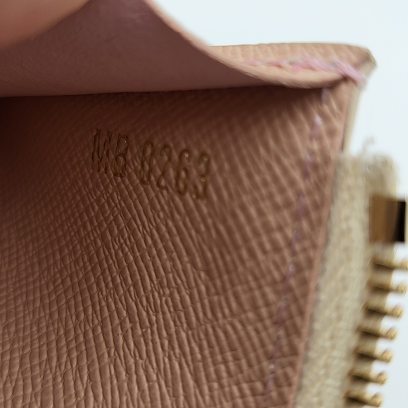 LOUIS VUITTON Damier Azur Zipped Romy Card Holder Rose Ballerine.. - Picture 9 of 13